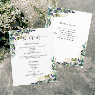 Greenery eucalyptus wedding program details budget