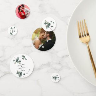 Greenery Eucalyptus Wedding Table Decor Confetti
