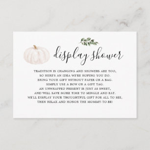 Greenery Fall Pumpkin Display Shower Enclosure Card