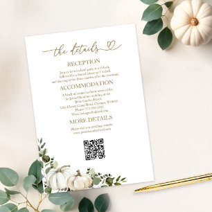 Greenery Fall Wedding Details Enclosure Cards