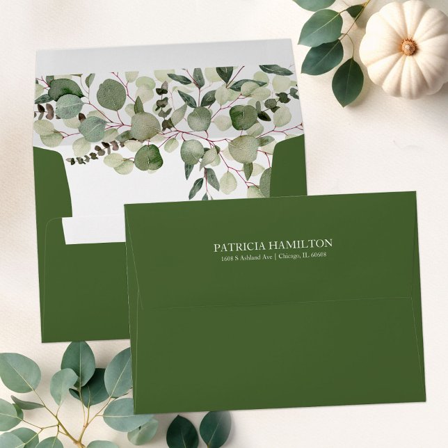 Greenery Fall Wedding Envelope (Creator Uploaded)