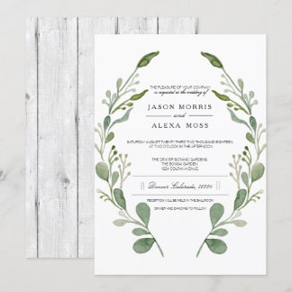 Greenery Farmhouse Wedding | Elegant Wedding Invitation