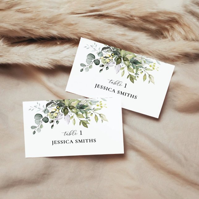 Greenery Flat Place Card (Creator Uploaded)