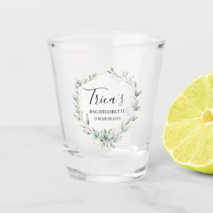 Greenery Floral Bachelorette Party Shot Glass