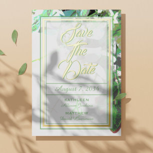 Greenery & Floral Botanical Wedding Save The Date