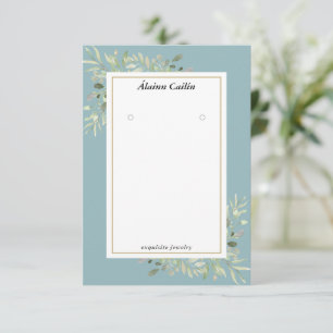 Greenery Floral Earring Display Card