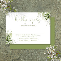 Greenery Floral Elegant Moss Green Wedding