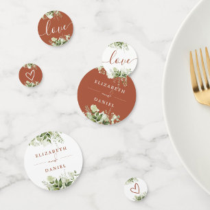 Greenery Floral Elegant Terracotta Wedding Confetti