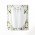 Greenery Floral Geometric Bridal Shower Backdrop