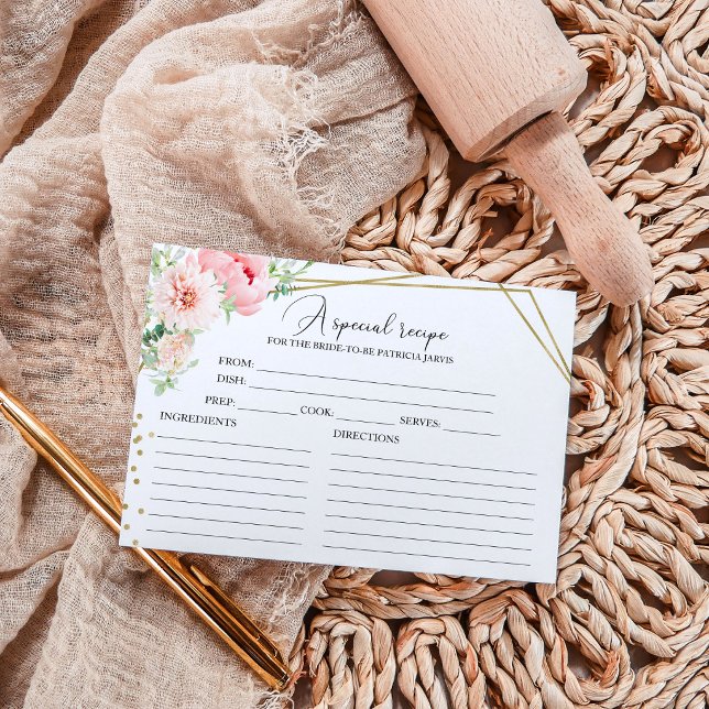 Greenery Floral Gold Foil Bridal Shower Recipe (Creator Uploaded)