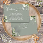 Greenery Floral Wishing Well Sage Green Wedding Enclosure Card<br><div class="desc">This elegant sage green greenery floral wishing well enclosure card can be personalized with your special message and names! Designed by Thisisnotme©</div>