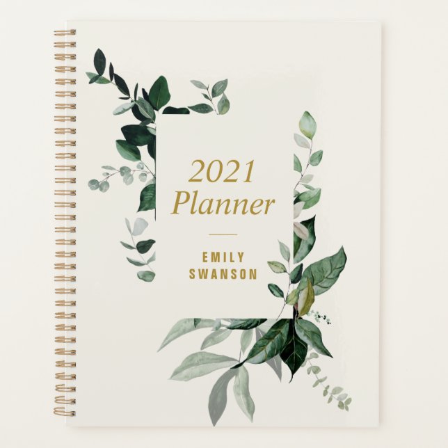 greenery foliage 2021 planner (Front)