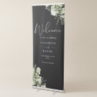 Greenery Foliage Black And White Wedding Welcome