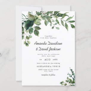 Greenery Foliage Eucalyptus Botanical Garden Invitation