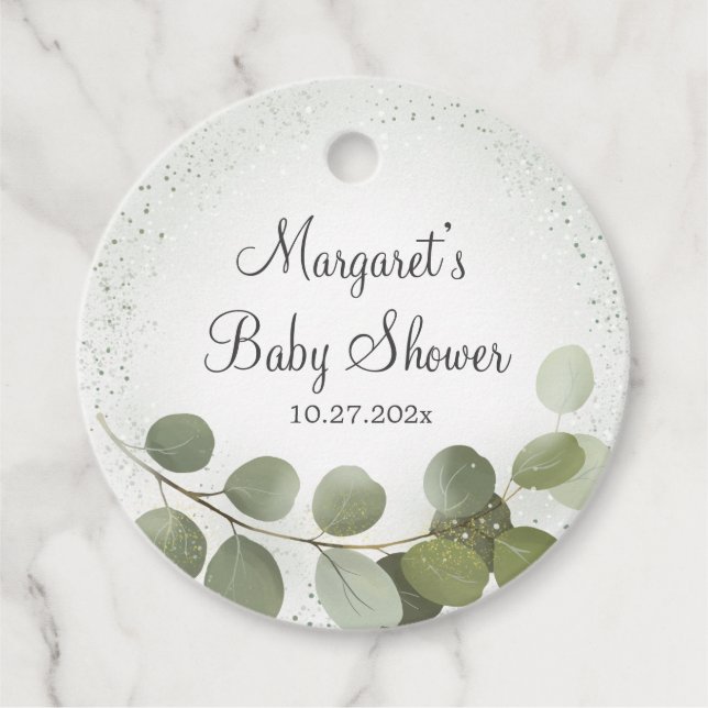 Greenery Foliage Eucalyptus  Favour Tags (Front)