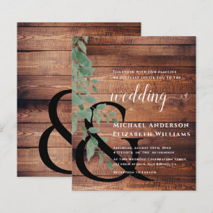 Greenery Foliage Eucalyptus Wedding Invitation