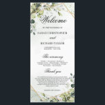 Greenery Foliage Faux Gold Geometric boho wedding Program<br><div class="desc">Greenery Foliage Faux Gold Geometric boho wedding program,  wedding day plan,  wedding ceremony program,  wedding agenda Contact me for matching items or for customization,  Blush Roses ©</div>
