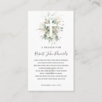 Greenery Foliage Gender Neutral Baptism Prayer