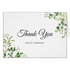 Greenery Foliage Leaves Elegant Thank You