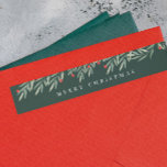 Greenery Foliage Modern Christmas Return Address Wrap Around Label<br><div class="desc">A Greenery Foliage Modern Christmas Return Address wrap around label. Click the edit button to customize this design with your details.</div>