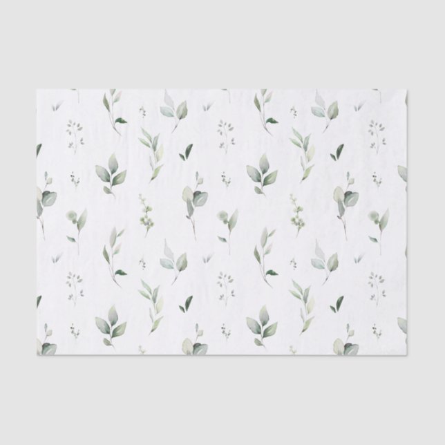 Greenery Foliage Paper Tissue (Front)