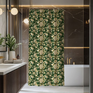 Greenery Foliage Shower Curtain Pastel Elegant