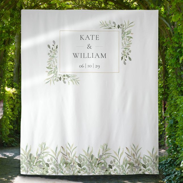 Greenery Foliage Wedding Photo Booth Backdrop Tapestry (Greenery Foliage Wedding Photo Booth Backdrop)
