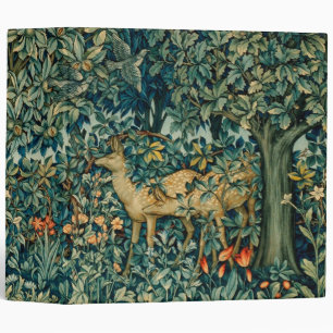 GREENERY,FOREST ANIMALS DOES Green Floral Binder