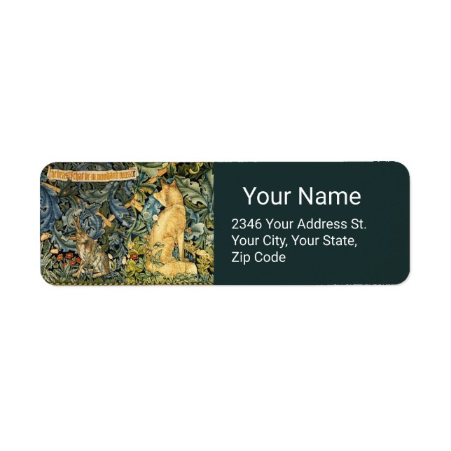 GREENERY,FOREST ANIMALS,FOX AND HARE,GREEN FLORAL (Front)