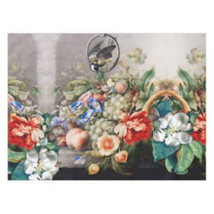 GREENERY,FOREST ANIMALS Hares,Green Floral Tablecloth