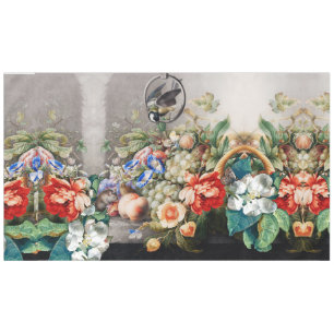 GREENERY,FOREST ANIMALS Hares,Green Floral Tablecloth