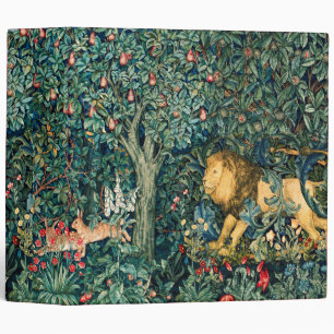 GREENERY,FOREST ANIMALS Lion and Hares Floral Binder
