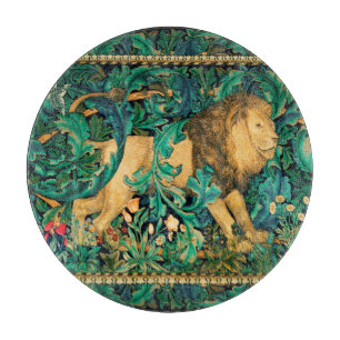 GREENERY,FOREST ANIMALS  LION Floral  Cutting Boar Cutting Board