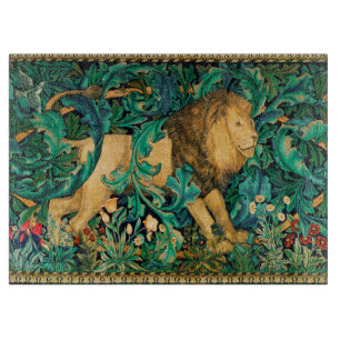 GREENERY,FOREST ANIMALS  LION Floral  Cutting Boar Cutting Board