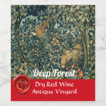 GREENERY,FOREST ANIMALS Pheasant ,Fox,Green Floral