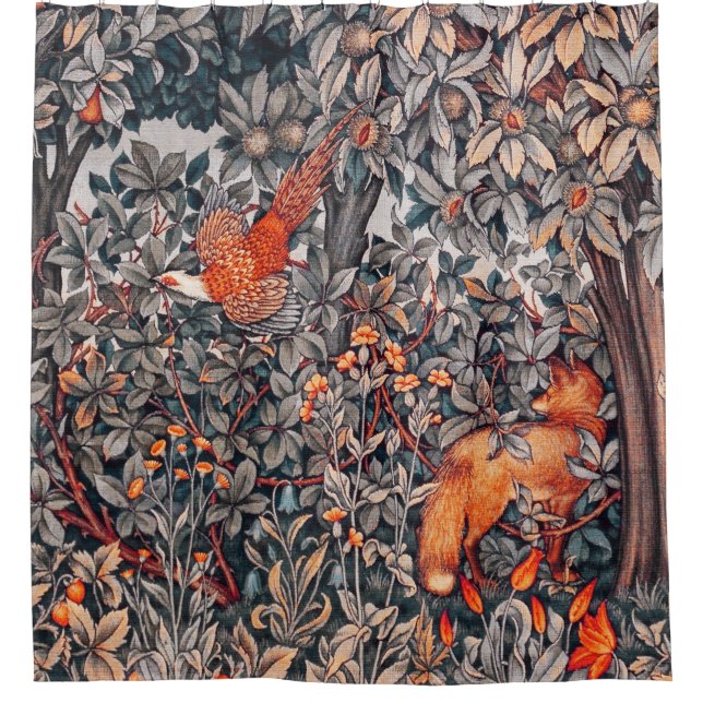 GREENERY,FOREST ANIMALS Pheasant ,Red Fox,Floral (Front)