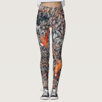 GREENERY,FOREST ANIMALS Pheasant ,Red Fox, Floral