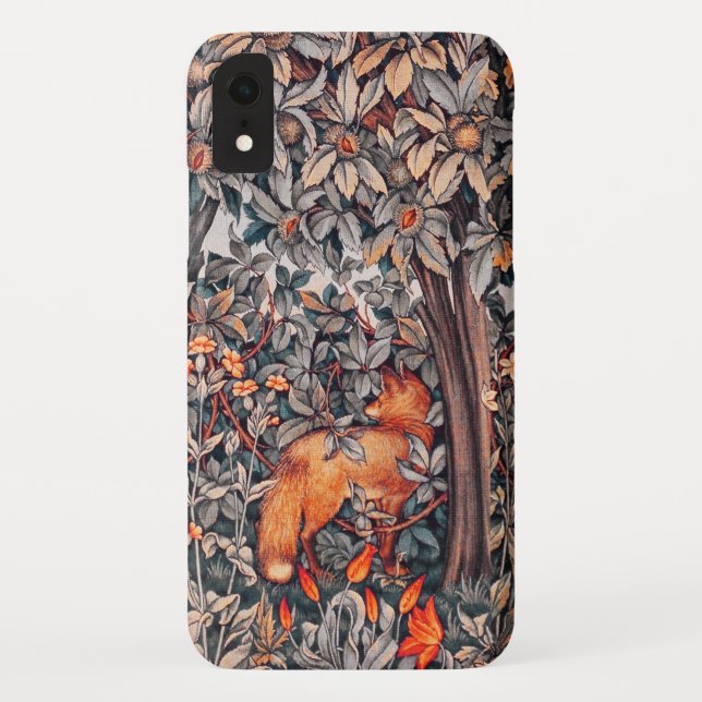 GREENERY,FOREST ANIMALS Red Fox ,Pheasant, Floral Case-Mate iPhone Case (Back)