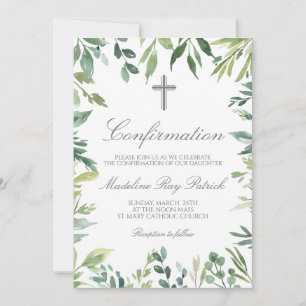 Greenery Frame Confirmation  Invitation