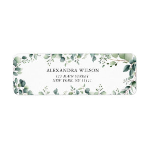 Greenery Frame Modern Return Address Label
