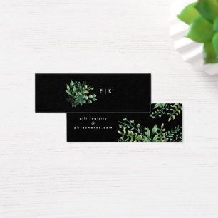 Greenery Fresh Leaf Modern Registry Insert Card