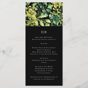 Greenery Fresh Leaf Modern Wedding Program