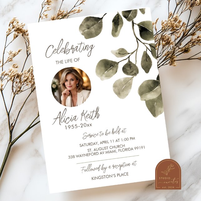 Greenery Funeral Announcement (Creator Uploaded)