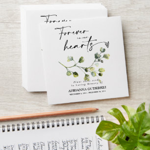 Greenery Garden Seed Packet Memorial Funeral  Enve Envelope