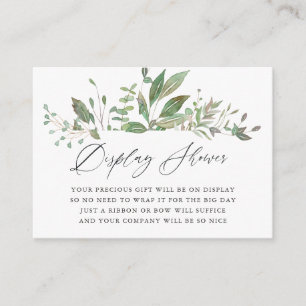 Greenery Geometric Baby Shower Display Shower Enclosure Card