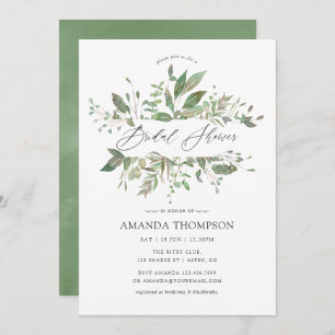 Greenery Geometric Bridal Shower Invitation