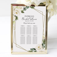 Greenery Geometric Bridal Shower Seating Chart