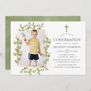 Greenery Geometric Confirmation Invitation