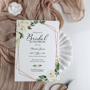Greenery Geometric Floral Bridal Luncheon Invitati Invitation