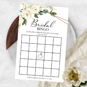 Greenery Geometric Floral Bridal Shower Bingo Flye Flyer